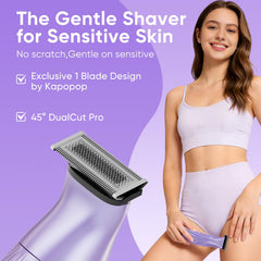 Kapopop dual-sided blades deliver fast, precise body hair removal with gentle guidance