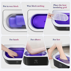 Karite lavender-scented paraffin refills for relaxing bath routine.