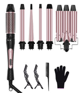 Karrong 6-in-1 wand curling iron set full kit for versatile looks.