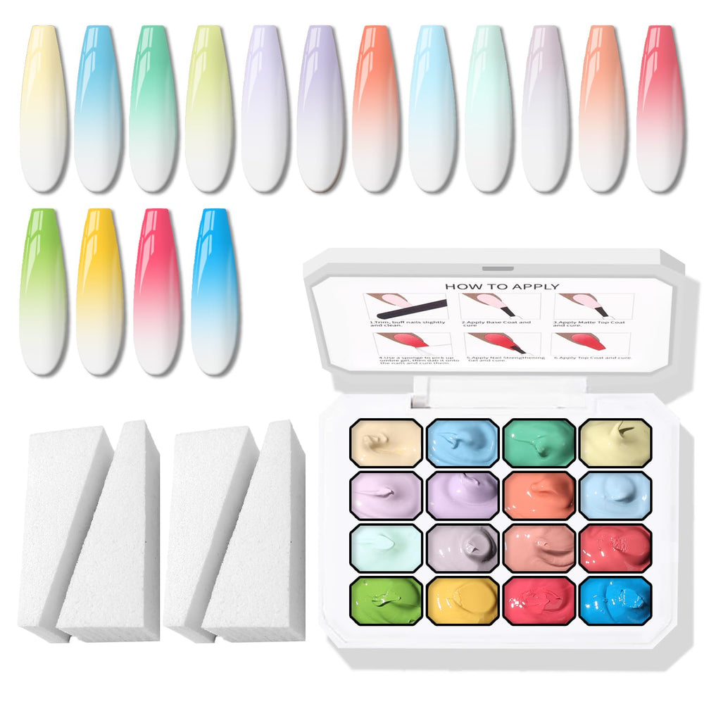 Karroy esponja pat pintura ombre para uñas, crea degradados suaves.