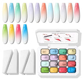 Karroy esponja pat pintura ombre para uñas, crea degradados suaves.