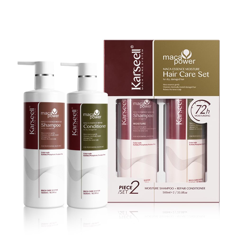 Karseell Collagen Shampoo bottle showing moisturizing power for dry hair
