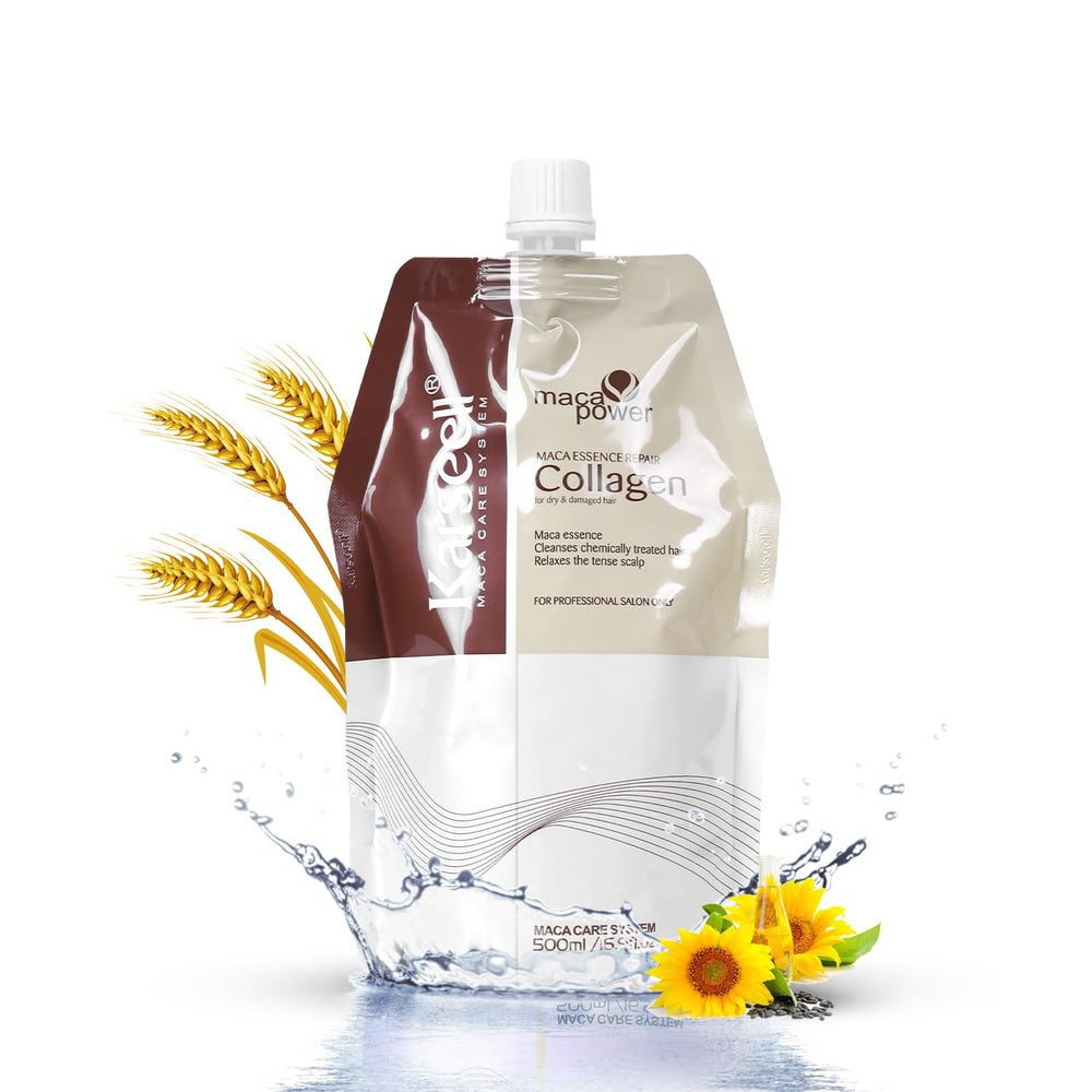 Karseell collagen hair treatment bottle front view for moisture and shine.