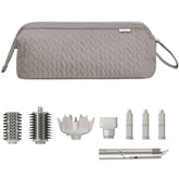 KarSyon Shark Flex Style Case camel front view protects travel-ready hair tools.