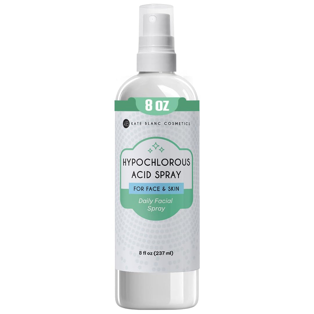 Kate Blanc Cosmetics spray hipocloroso para rostro, refresca y limpia suavemente.