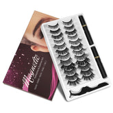 KATGE magnetic eyelashes kit with twelve pairs for versatile, easy daily glam.