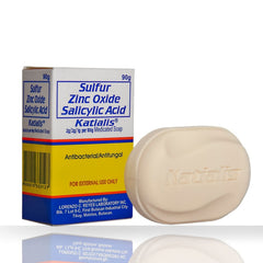Katialis sulfur-zinc-oxide soap bar for daily cleansing and mild skin comfort