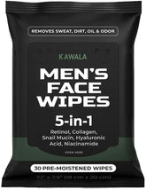 Kawala toallitas 5-en-1 para hombre con fragancia a bosque, limpieza rápida tras el gimnasio.