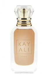 KAYALI Vanilla 28 bottle close-up, premium warm gourmand profile for daily wear.