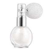 Kaynest Face and Body Highlighter Spray close-up showing pearl-white glow on skin for luminous contours.