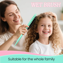 Kazunark Curl Brush angled bristles help separate curls evenly and reduce scalp tension.