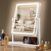 Kcavvi vanity mirror with lights showing 360° rotation for precise makeup angles