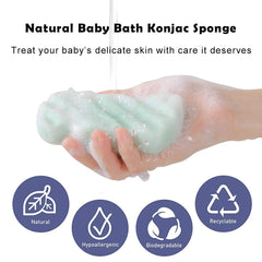 KECUCO konjac sponge designed for babies, safe on delicate skin.