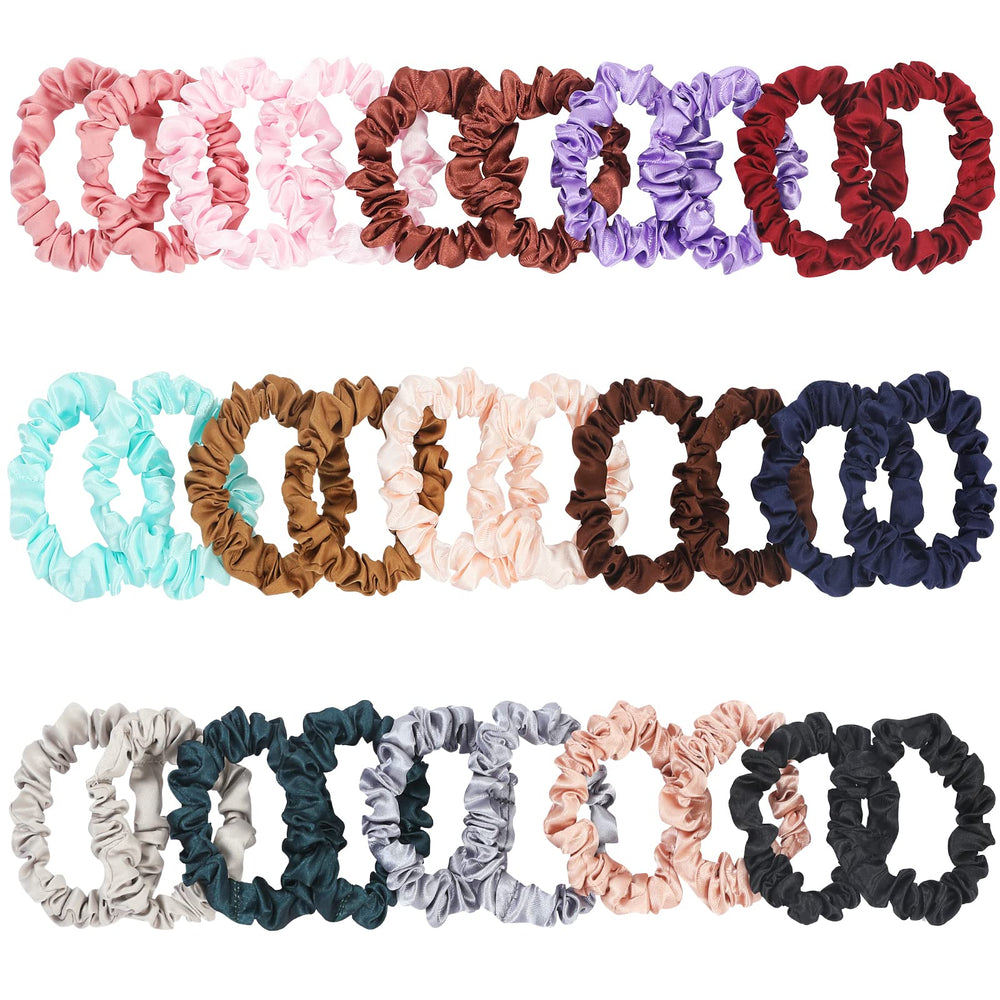 KECUCO small silk satin scrunchie multicolor pack for daily wear
