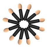 Keepsweat eyeshadow applicators with soft latex sponge for smooth makeup application.