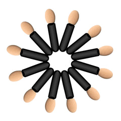 Keepsweat eyeshadow applicators with soft latex sponge for smooth makeup application.