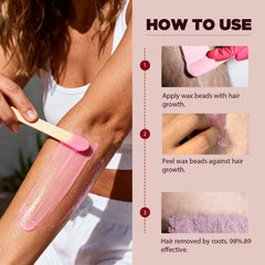 Keethem wax sticks large beside legs for efficient full-body waxing at home.