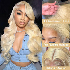 KEGOO 613 lace front wig HD lace detail, seamless scalp illusion.