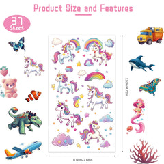 Keikihipa kids animal tattoos pack for creative dress-up adventures