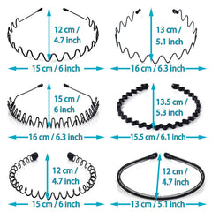 Banda de metal KELUBATU para cabello corto, ideal para ejercicio.