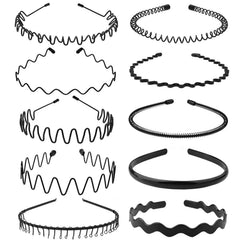 Banda de metal KELUBATU para cabello ondulado, estilo versátil para diario y deporte.