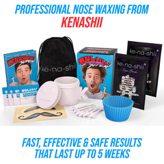 Kenashii kit mustache guards protect facial hair during waxing.