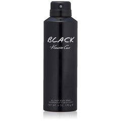 Kenneth Cole Black body spray bottle delivering a bold, long-lasting masculine scent.