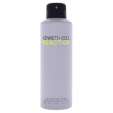 Kenneth Cole Reaction body spray bottle front view, indicating citrus-green woody freshness.