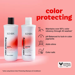 Kenra Color Protecting Conditioner bottle demonstrates easy detangling and color protection.
