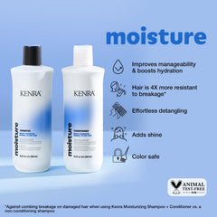Kenra Moisture Conditioner label close-up highlighting cactus flower extract.