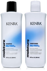Kenra Moisture Shampoo bottle front highlights hydration for dry hair.