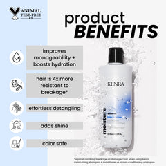 Kenra Moisture Shampoo lather close-up for detangling