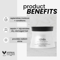 Kenra Nourishing Masque jar closeup showing rich conditioning formula