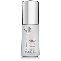 Kenra Platinum Blow-Dry Spray bottle ready to protect hair during styling.