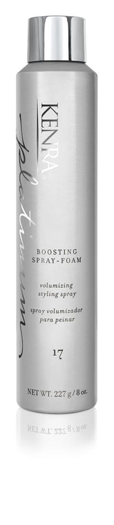 Kenra Platinum Boosting Spray-Foam 17 bottle adding volume for all hair types with touchable finish