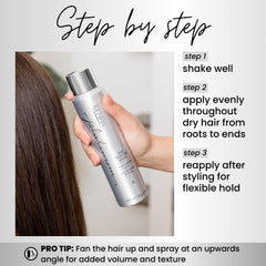 Kenra Platinum Dry Texture Spray, absorbe aceites e impurezas para cabello ligero.
