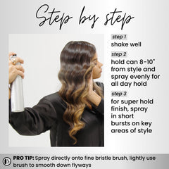 Kenra Platinum Finishing Spray humidity-resistance finish protects style in humid conditions.
