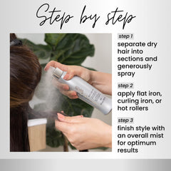 Kenra Platinum Hot Spray 20 heat protection shields hair during tool use