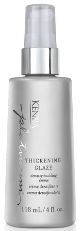 Kenra Platinum Thickening Glaze bottle pour adds instant body to hair