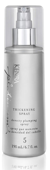 Kenra Platinum Thickening Spray 5 bottle with sleek design and volume boost