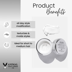 Kenra Platinum Working Wax 15 creme texture enables easy, moldable styling with matte finish.