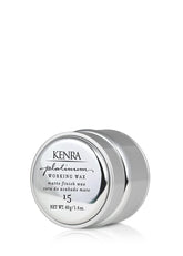 Kenra Platinum Working Wax 15 jar closeup showing creamy texture for flexible hold.