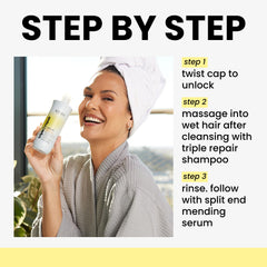 Kenra Triple Repair Conditioner application scene illustrating even distribution.