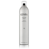 Kenra Volume Spray 25 bottle shown on vanity, maximizing hold for lasting styles