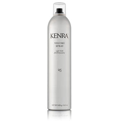 Kenra Volume Spray 25 bottle shown on vanity, maximizing hold for lasting styles