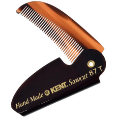 Kent 87T folding pocket comb opened for on-the-go grooming