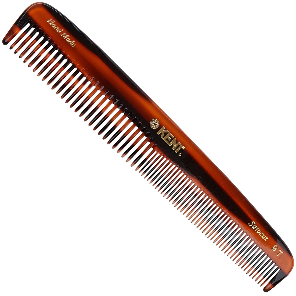 Kent 9T tortoiseshell fine-teeth comb for smooth detangling and precise grooming