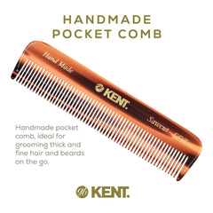 Kent A FOT tortoiseshell pocket comb ready for travel in a small case.