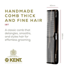 Kent 16T-16TG dresser-size comb for daily hair care