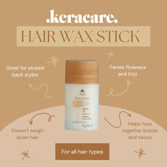 KeraCare Hair Wax Stick define textura y estilo con agarre flexible.